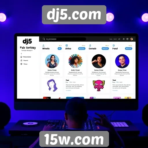 Exploração das funcionalidades sociais do dj5.com